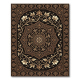 Elegant Gold Mandala Traditional Persian Area Rug
