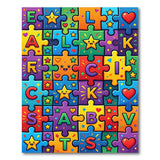 Kids Cartoon Colorful Puzzle Alphabet Area Rug