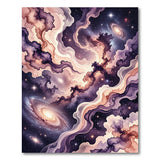 Abstract Area Purple Cosmic Purple Nebula Area Rug