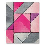 Vibrant Geometric Pink Purple Area Rug