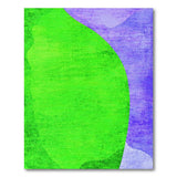 Vibrant Green Purple Abstract Area Rug