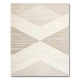 Neutral Beige Geometric Triangle Area Rug