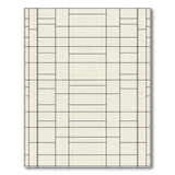 Beige and Neutral Modern Beige Grid Geometric Area Rug