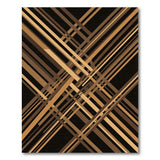 Bold Geometric Brown Tan Stripe Area Rug