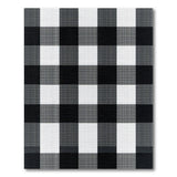 Bold Black White Checkered Farmhouse Rug