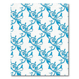 Elegant Blue Floral Swirl Area Rug