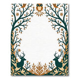 Teal Owl Deer Forest Arch Area Rug