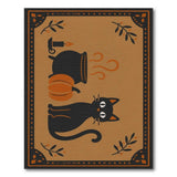 Black Cat Pumpkin Halloween Area Rug