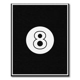 Bold Black White 8-Ball Geometric Area Rug