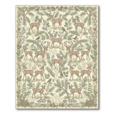 Woodland Deer Brown Area Rug