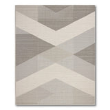 Grey Modern Grey Geometric Triangle Area Rug
