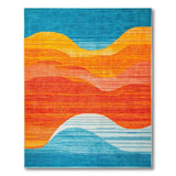 Sunset Wave Multi-Color Coastal Area Rug
