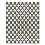 Black and White Black White Geometric Trellis Area Rug
