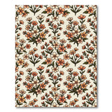 Vintage Orange Wildflower Area Rug