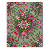 Lush Pink Floral Strawberry Area Rug