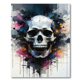 Explosive Splatter Skull Abstract Area Rug