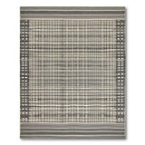 Black and White Black White Geometric Woven Area Rug