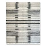 Black White Geometric Woven Area Rug