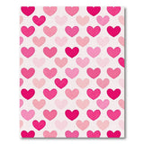 Scattered Pink Hearts Area Rug
