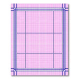 Pink Blue Grid Geometric Modern Area Rug