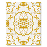 Gold Ornate Floral Butterfly Area Rug