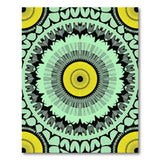Mint Green Mandala Sunburst Area Rug