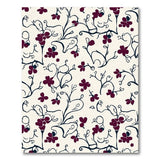 Deep Pink Floral Vine Area Rug