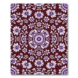 Elegant Purple Floral Vintage Area Rug