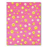 Pink Vibrant Pink Yellow Daisy Floral Area Rug