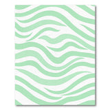 Mint Green Wavy Abstract Area Rug