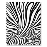 ODIKA Modern Abstract Black & White Wavy Washable Area Rug - Low Pile, Non-Slip, Pet & Kid Friendly