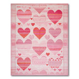 Whimsical Pink Hearts Area Rug