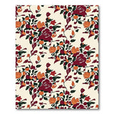 Red Rose Orange Bloom Floral Vintage Rug
