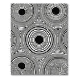 Black White Geometric Circles Area Rug