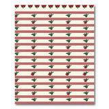 Festive Holly Berry Red Stripe Area Rug