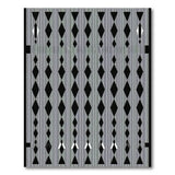 Bold Black White Diamond Grid Area Rug