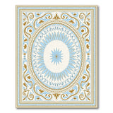 Ornate Blue Medallion Persian Area Rug