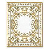 Gold and Silver Gold Ornate Floral Border Area Rug