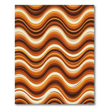 Retro Wavy Orange Area Rug