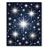 Black and White Starry Night Constellation Area Rug