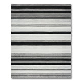 Bold Black White Striped No. 34 Area Rug