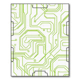 Green Circuit Board Geometric Area Rug