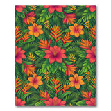 Multi-color and Patterns Vibrant Red Floral Area Rug