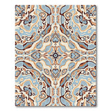 Swirling Blue Teal Abstract Area Rug