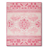Pink Blush Pink Southwestern Geometric Area Rug