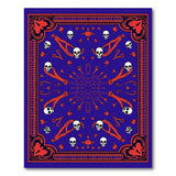 Purple Skulls Vines Area Rug