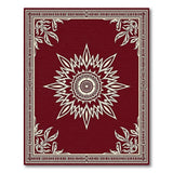 Ornate Red Sunburst Persian Area Rug