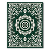 Green Emerald Green Mandala Persian Area Rug