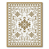 Ornate Gold Medallion Persian Gold and Silver Area Rug