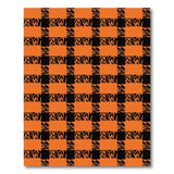 Orange Black Zebra Plaid Area Rug